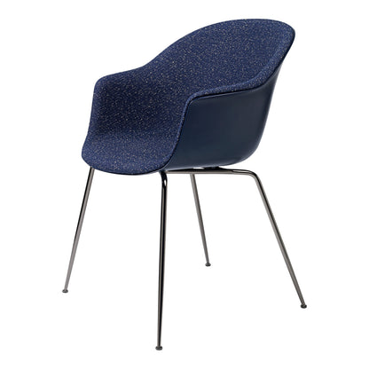 Bat Dining Chair - Antique Brass Conic Base - Front Upholstered