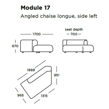 Boketto Modular Sofa (Modules 17-19)