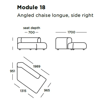 Boketto Modular Sofa (Modules 17-19)