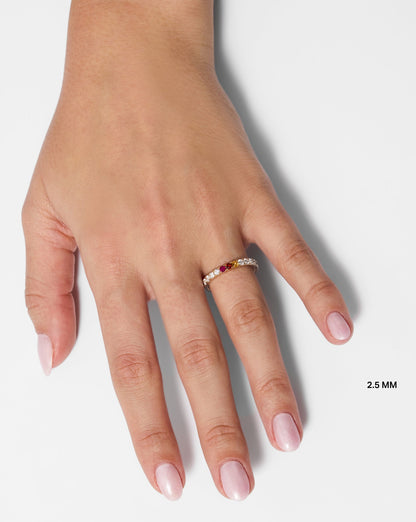 2.5 mm Personalized Classic Diamond Ring