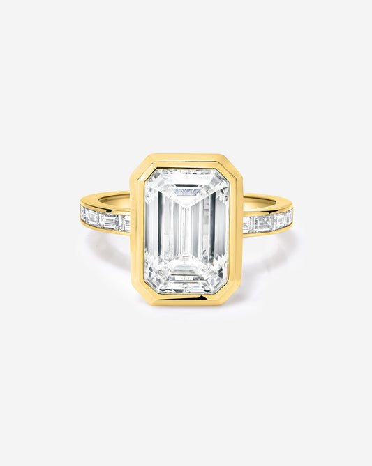 3.25 Emerald Lab Diamond Channel Set