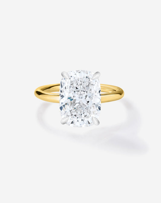 3.53 Cushion Lab Diamond in Cloud Solitaire