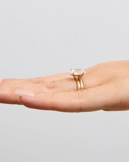 2 mm Classic Gold Band with Birthstone