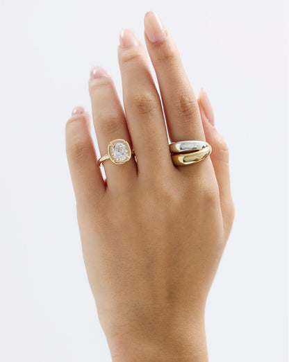 3.02 Cushion Lab Diamond in Cloud Bezel