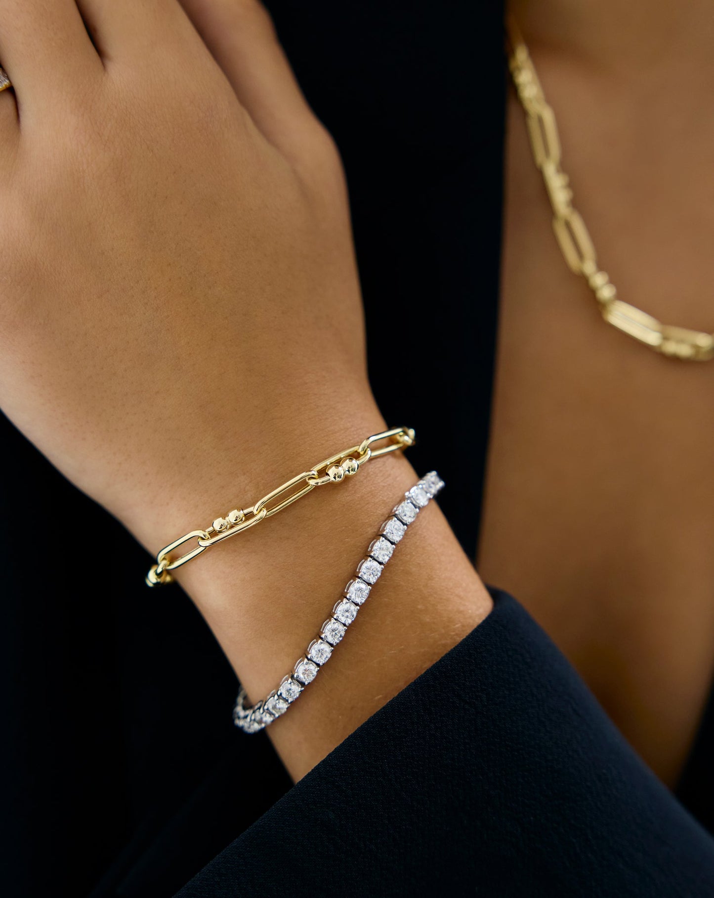 Bead Link Chain Bracelet