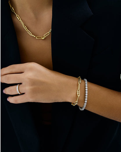 Bead Link Chain Bracelet