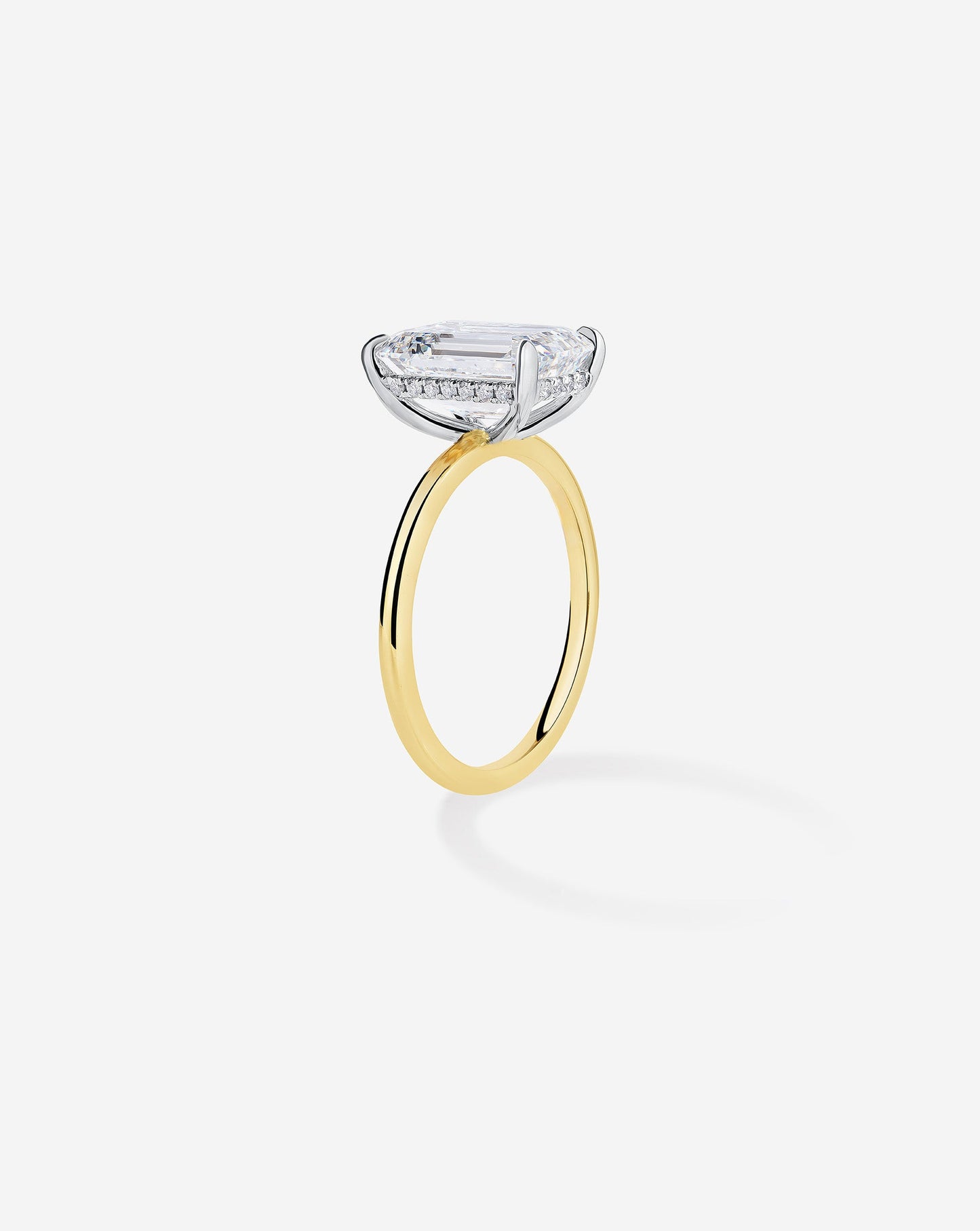 2.52 Emerald Lab Diamond in Whisper Thin® Hidden Halo