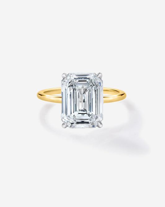 3.62 Emerald Lab Diamond in Whisper Thin® Hidden Halo