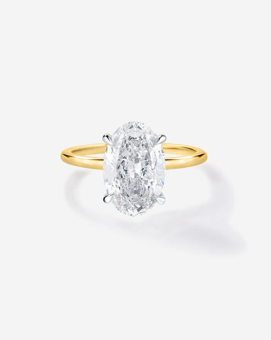 2.57 Oval Lab Diamond in Whisper Thin® Hidden Halo