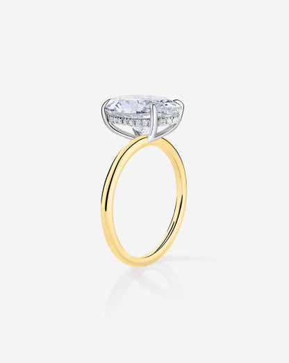 2.57 Oval Lab Diamond in Whisper Thin® Hidden Halo