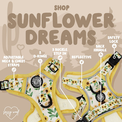 Dog Step-In Harness - Sunflower Dreams