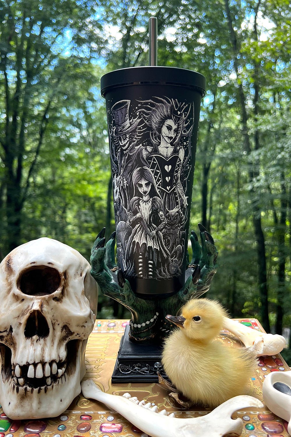 Alice in Wonderland Cold Brew Tumbler with Straw