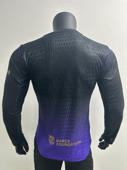 Barcelona Away Kit Purple Player Version Long Sleeves 2026-27