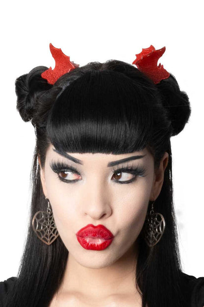 Bat Med Claw Clip Set [Red Glitter]