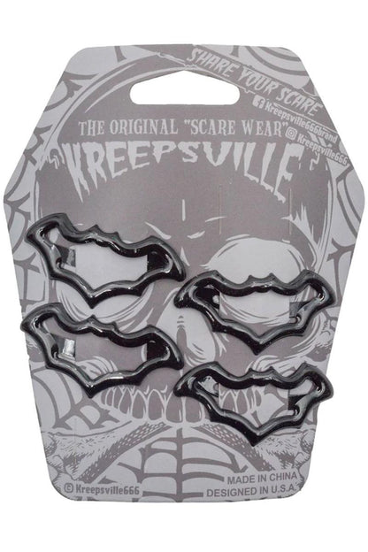 Bat Snap Hair Clips [BLACK]