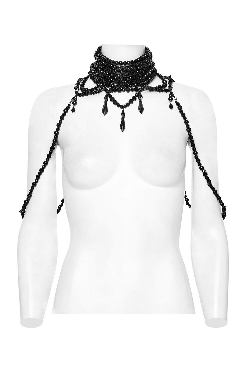 Crystal Witch Choker with Detachable Cloak Harness
