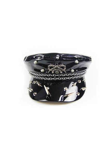 Black Battle Spiked Hat