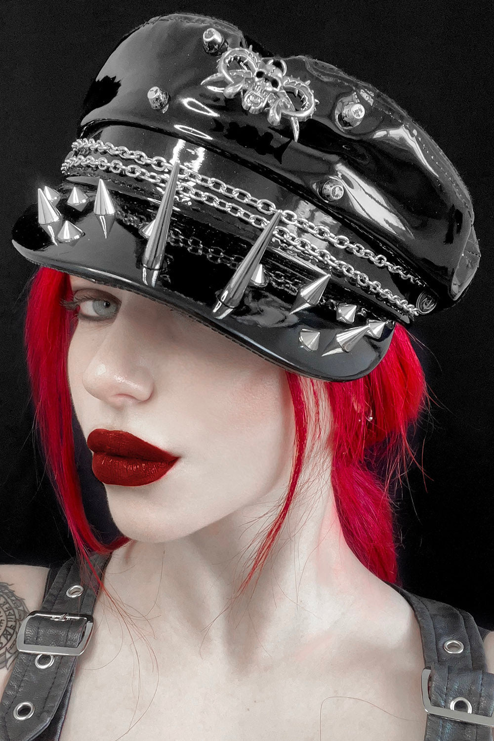 Black Battle Spiked Hat