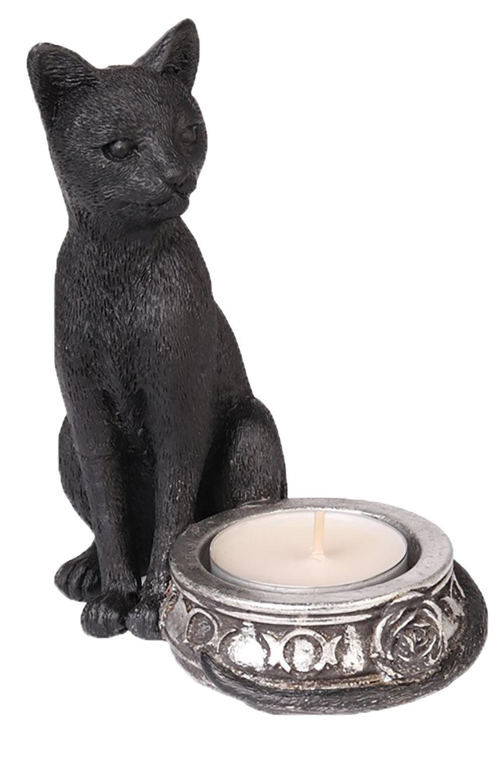 Black Cat Tea Light Candle Holder