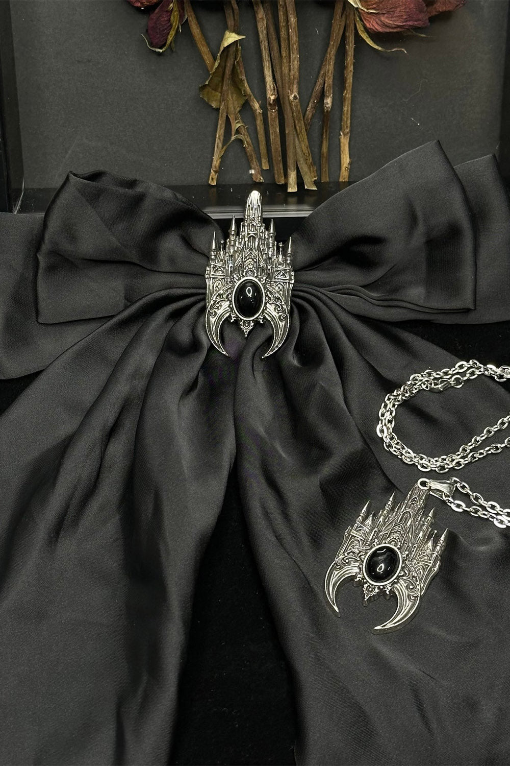 Cathedral Hair Bow and Brooch