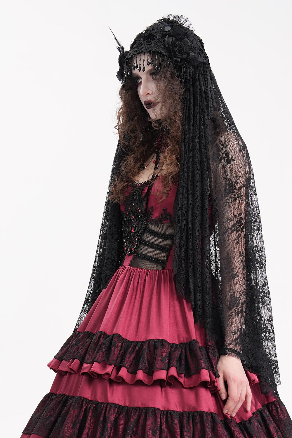 Black Madonna Long Gothic Veil