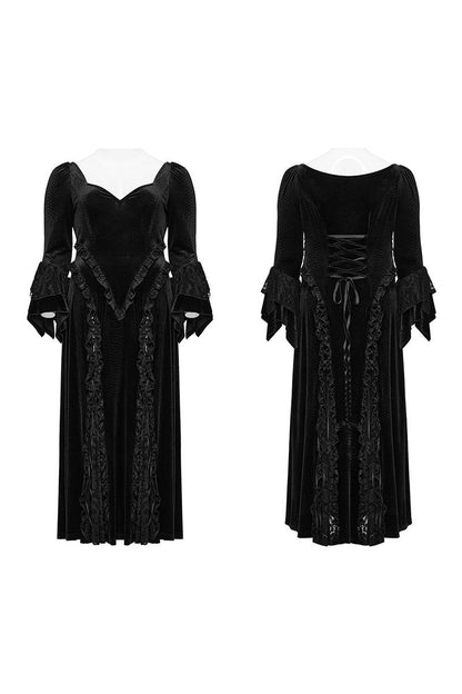 Black Majesty Vampire Goth Dress [Plus Size]