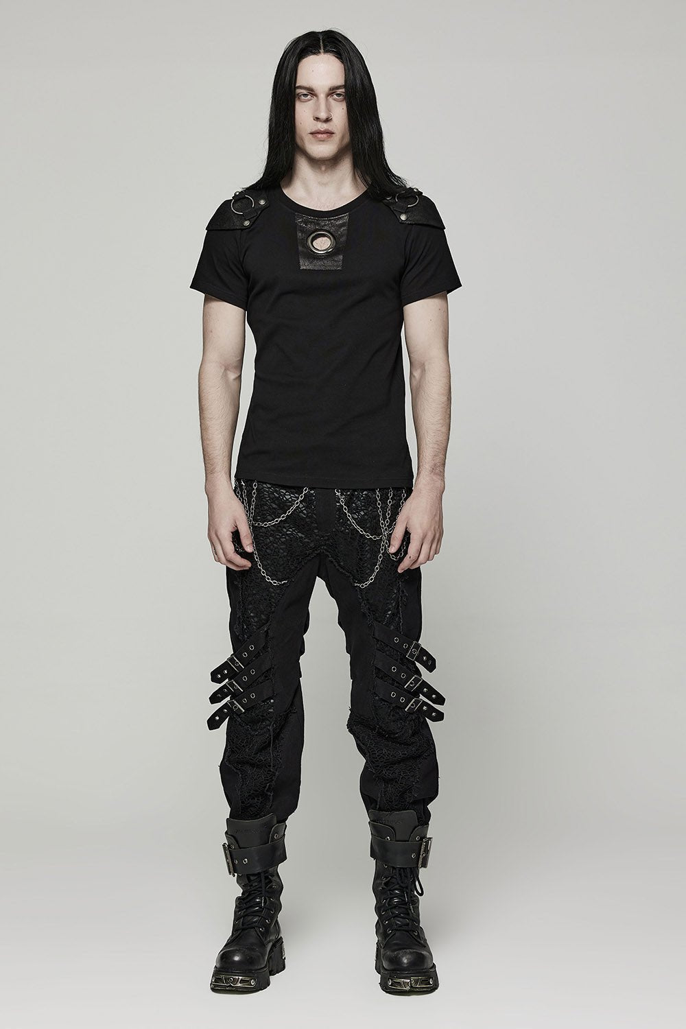 Black Metal Distressed Top