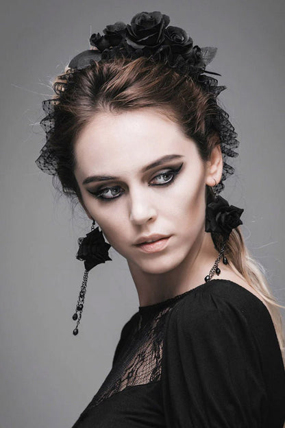 Black Rose Headband