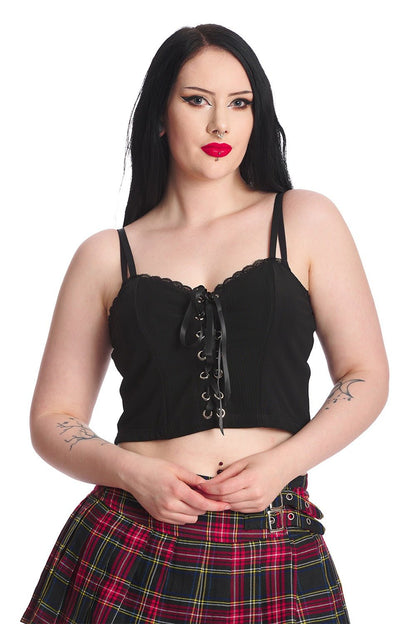 Black Ruffles Crop Top