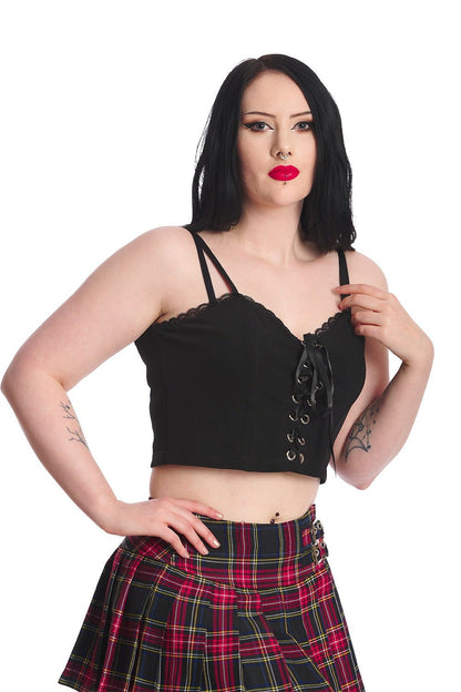 Black Ruffles Crop Top