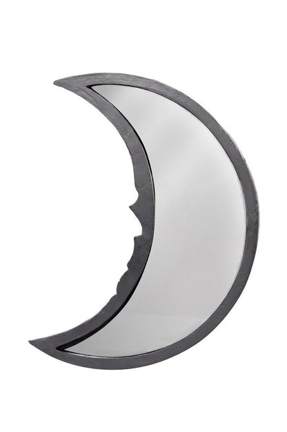 Black Skull Moon Hand Mirror