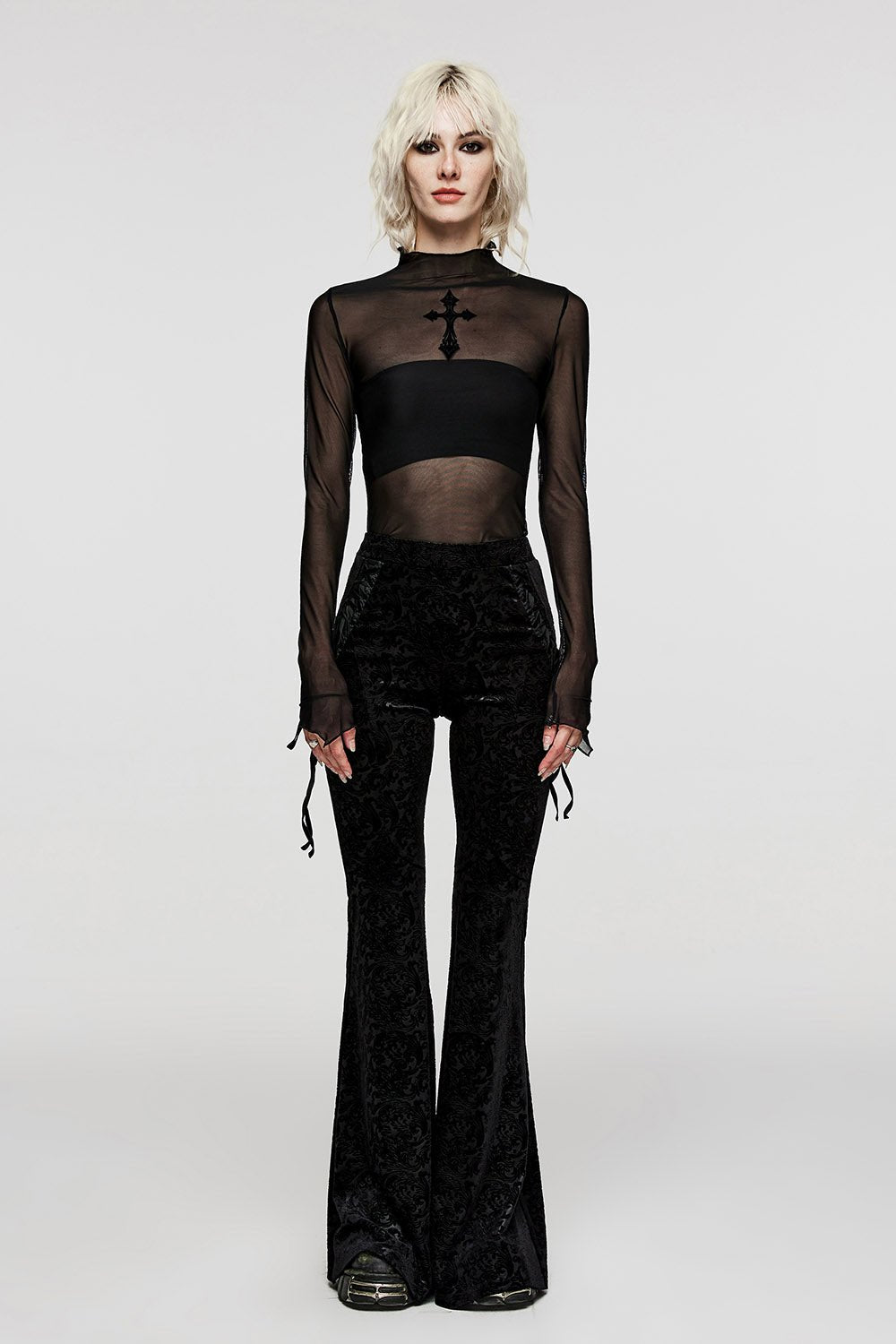Black Vamp Velvet Flares