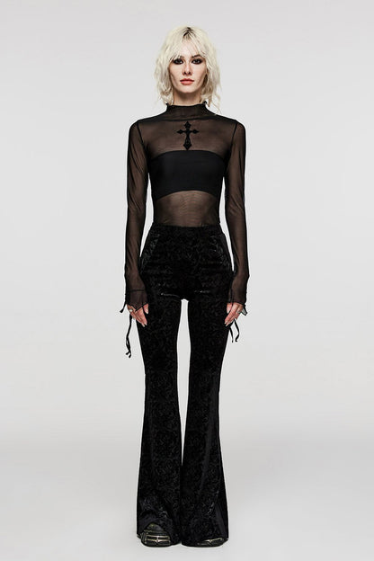 Black Vamp Velvet Flares