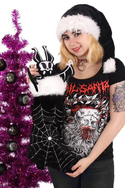 Black Widow Spiderweb Xmas Stocking