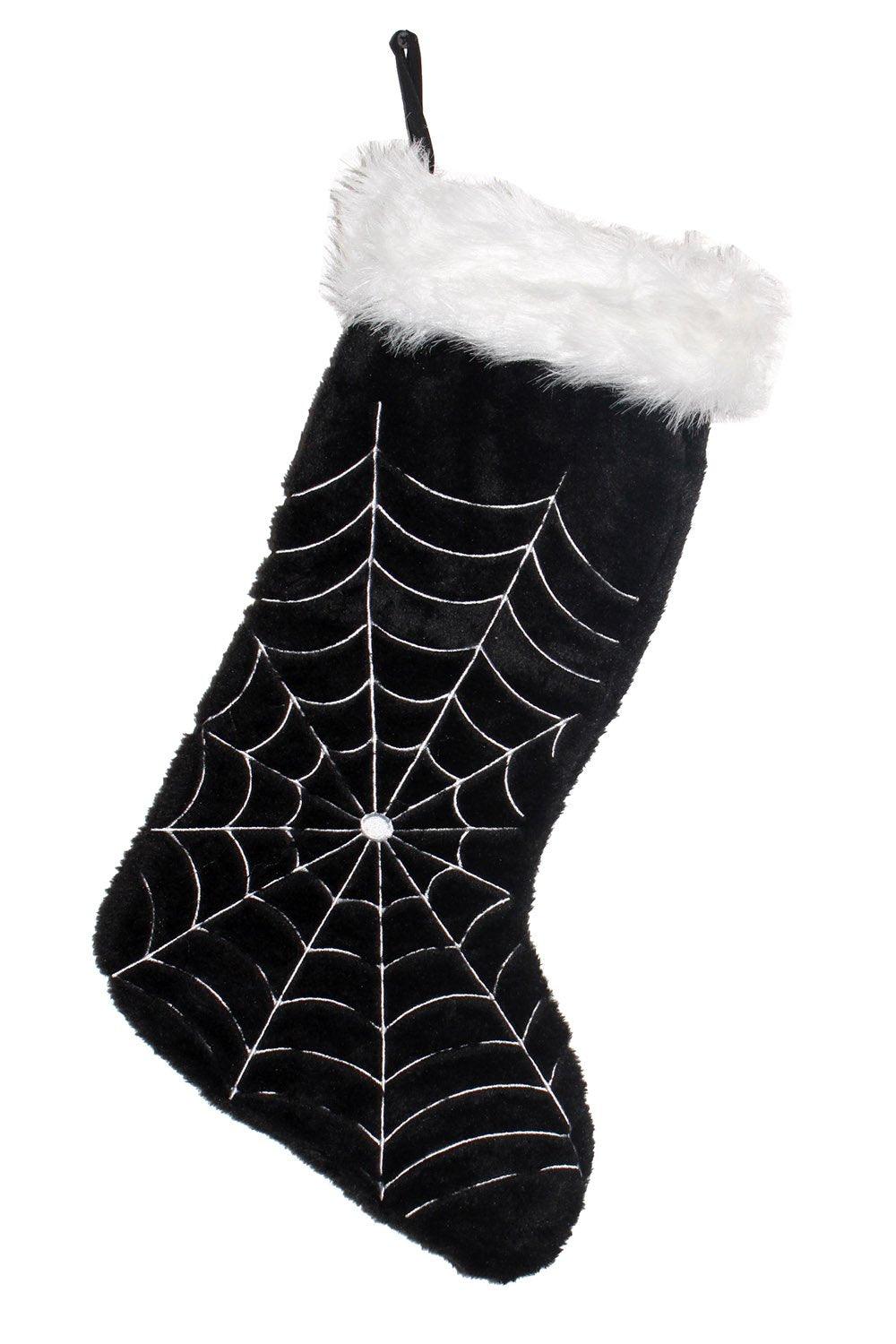 Black Widow Spiderweb Xmas Stocking