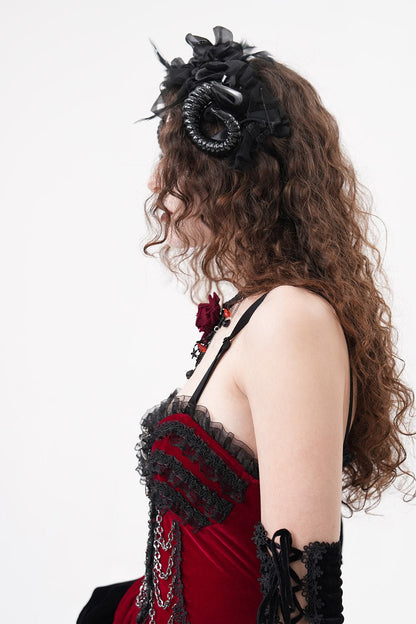 Black Witch Horned Headband