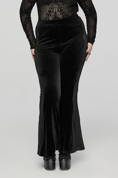Blairwitch Black Velvet Bell Bottoms [Plus Size]
