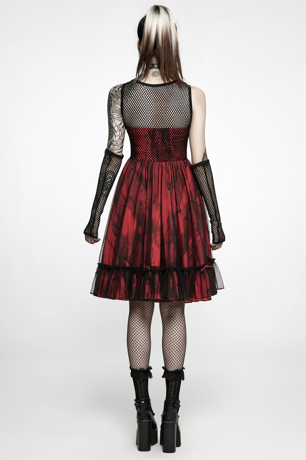 Bleeding Baby Doll Dress Set [RED/BLACK]