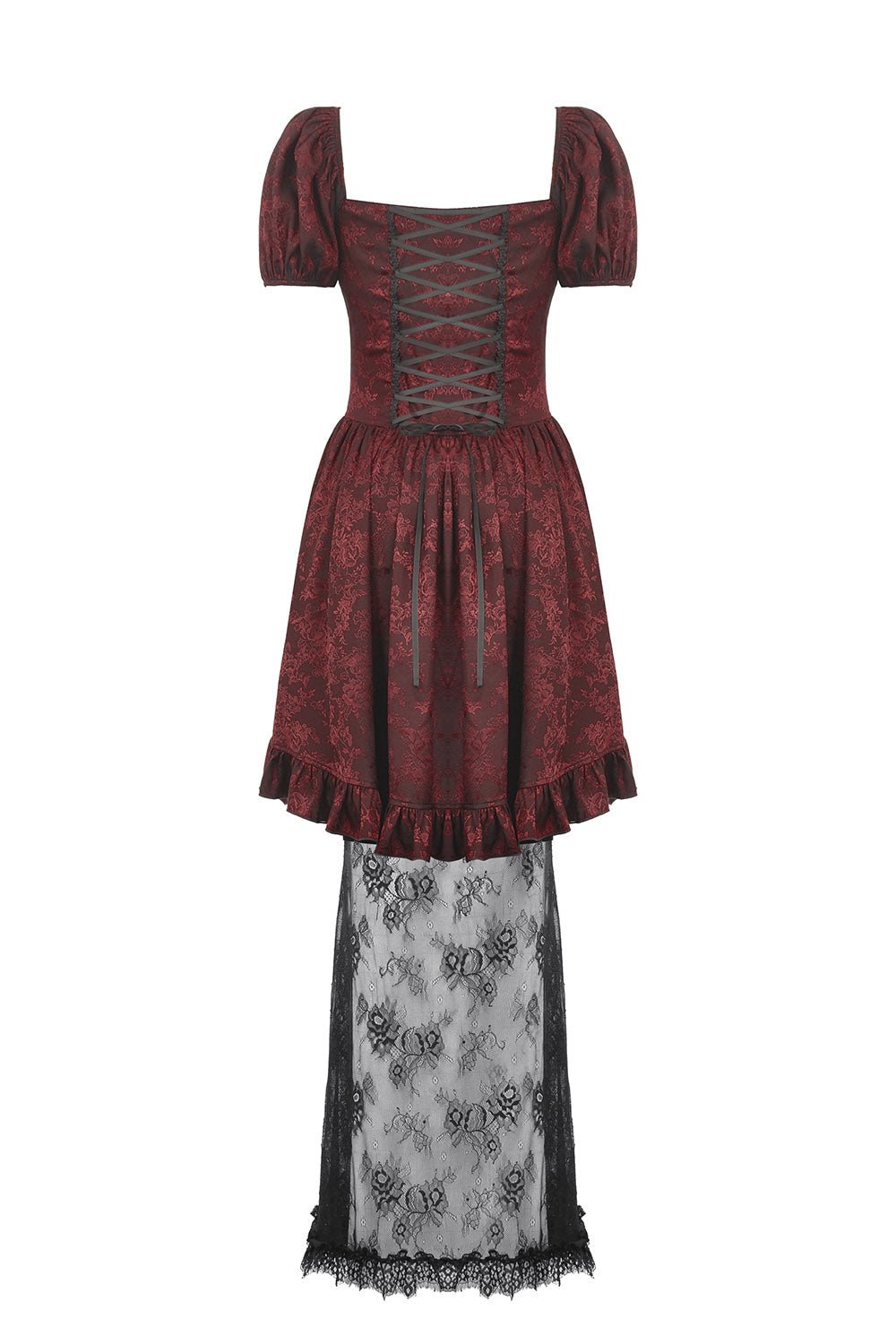 Blood Court Puffed Sleeve Gothic Dress