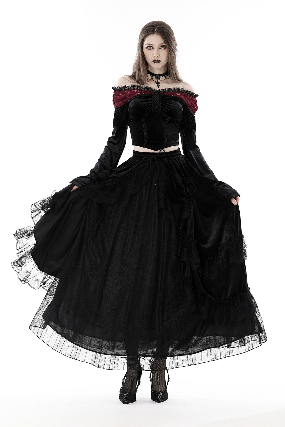 Blood Fantasia Velvet Top