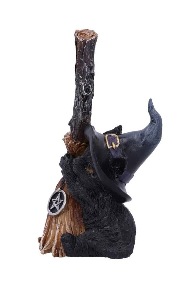 Broom Guard Black Cat Statue