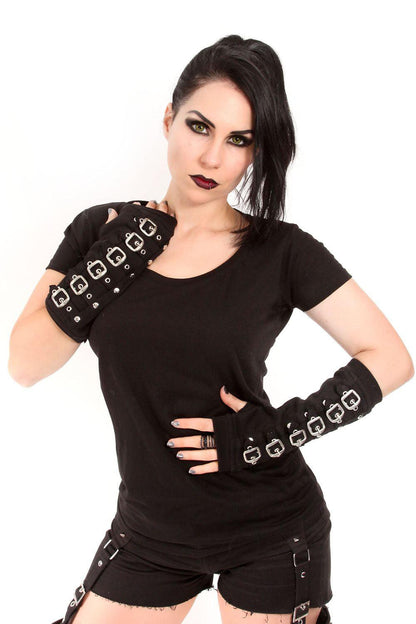 Buckle Armwarmers [BLACK/SILVER]