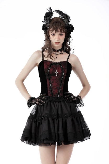 Burgundy Blood Ruffle Top
