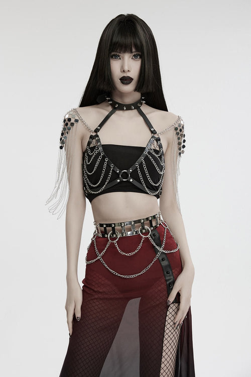 Caged Punk Chain Belt