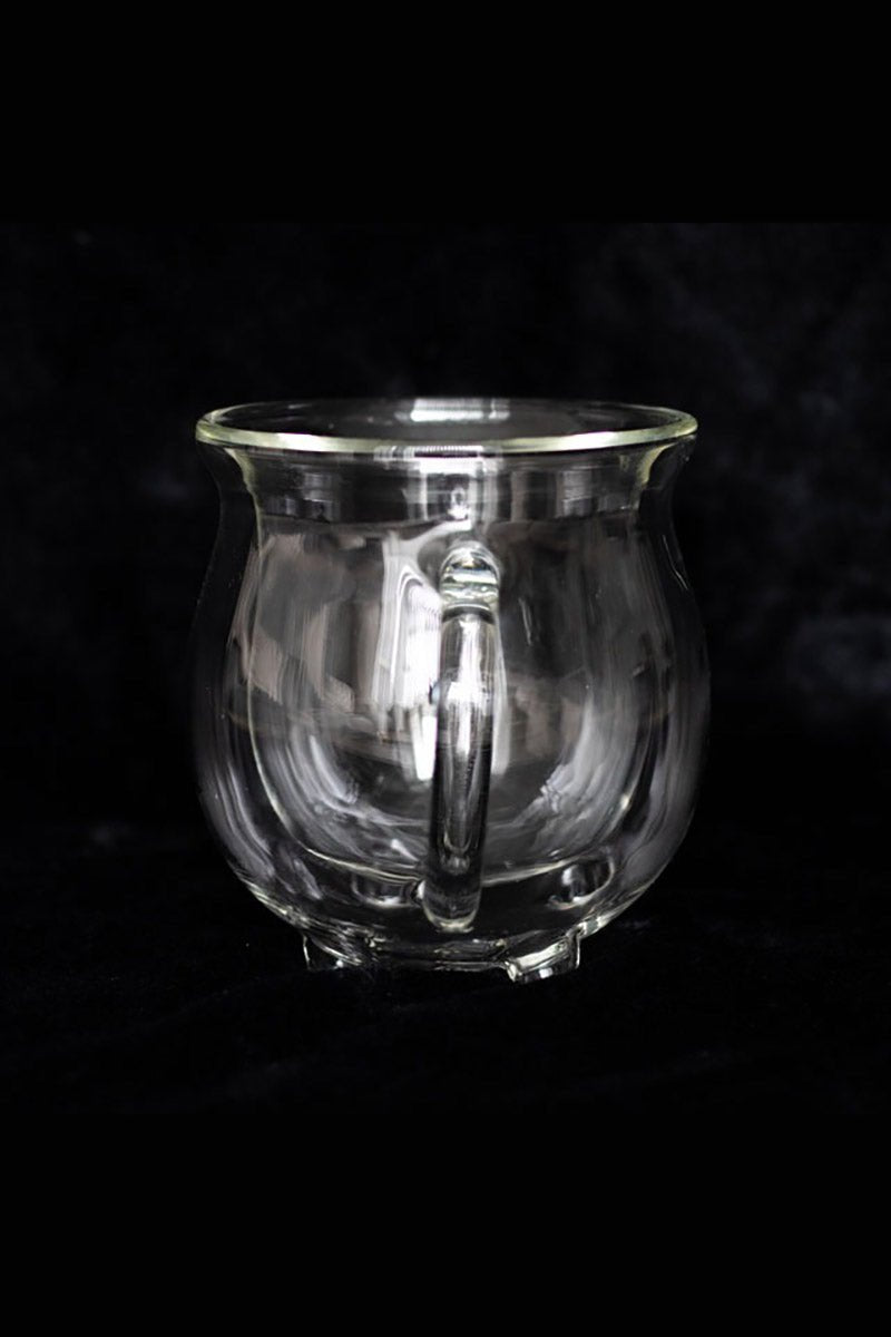 Clear Doubled Walled Glass Cauldron Mug