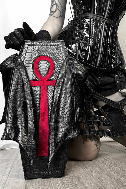 Ankh Coffin Batwing Bag [Snakeskin]