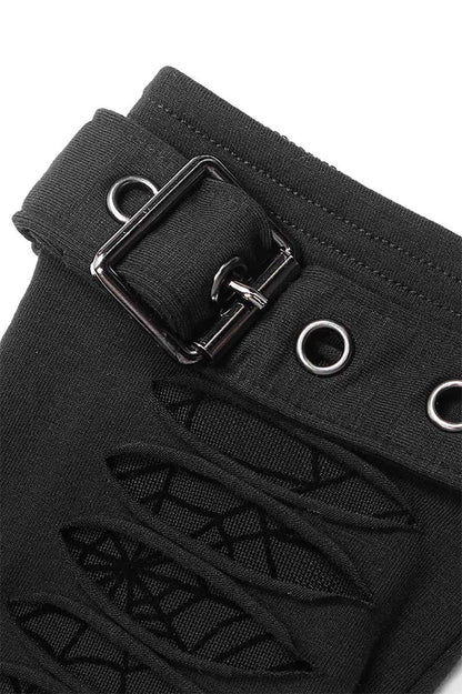 Cut Up Grunge Gloves [BLACK]