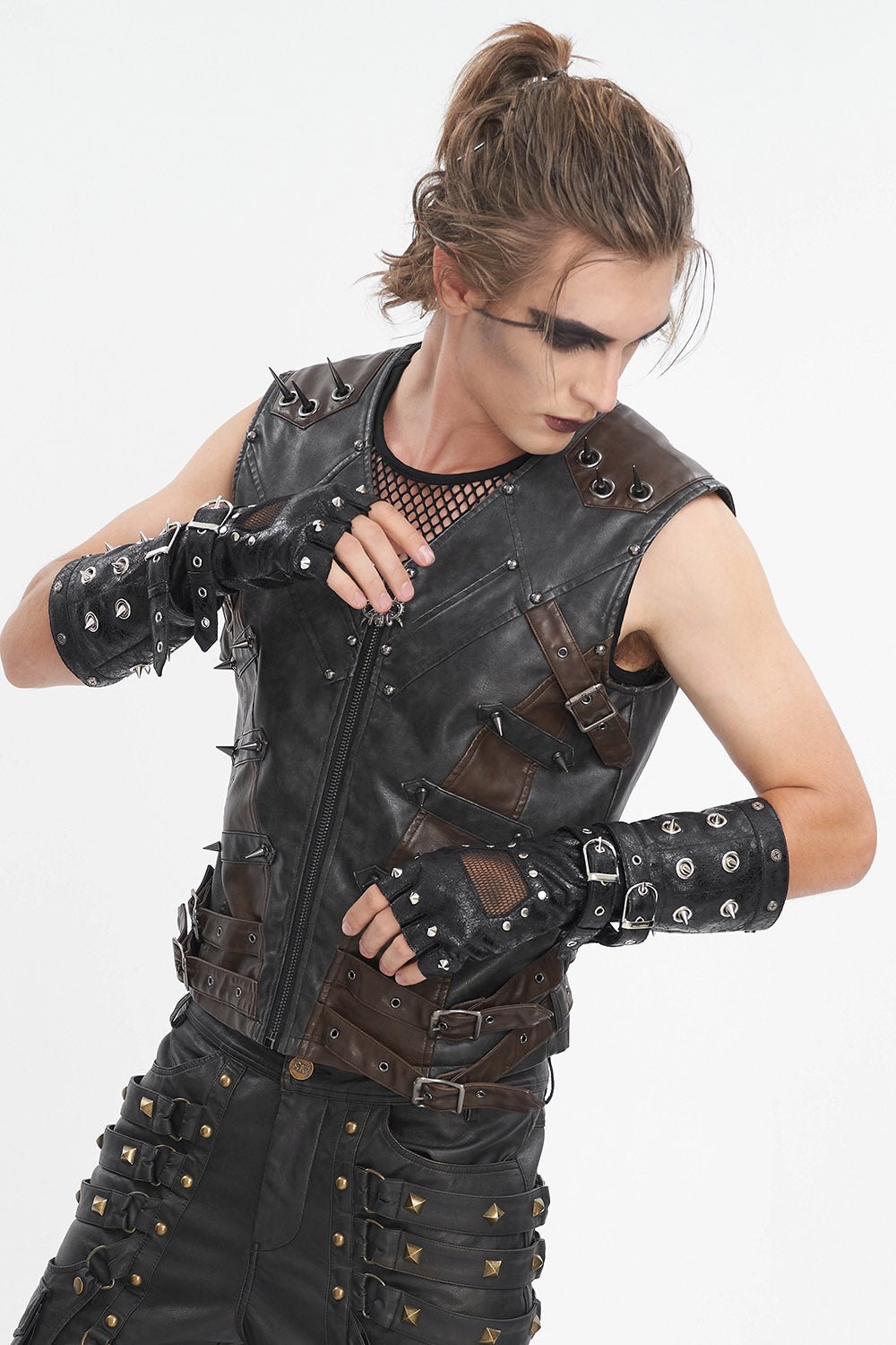 Cyberpunk Spiked Gloves