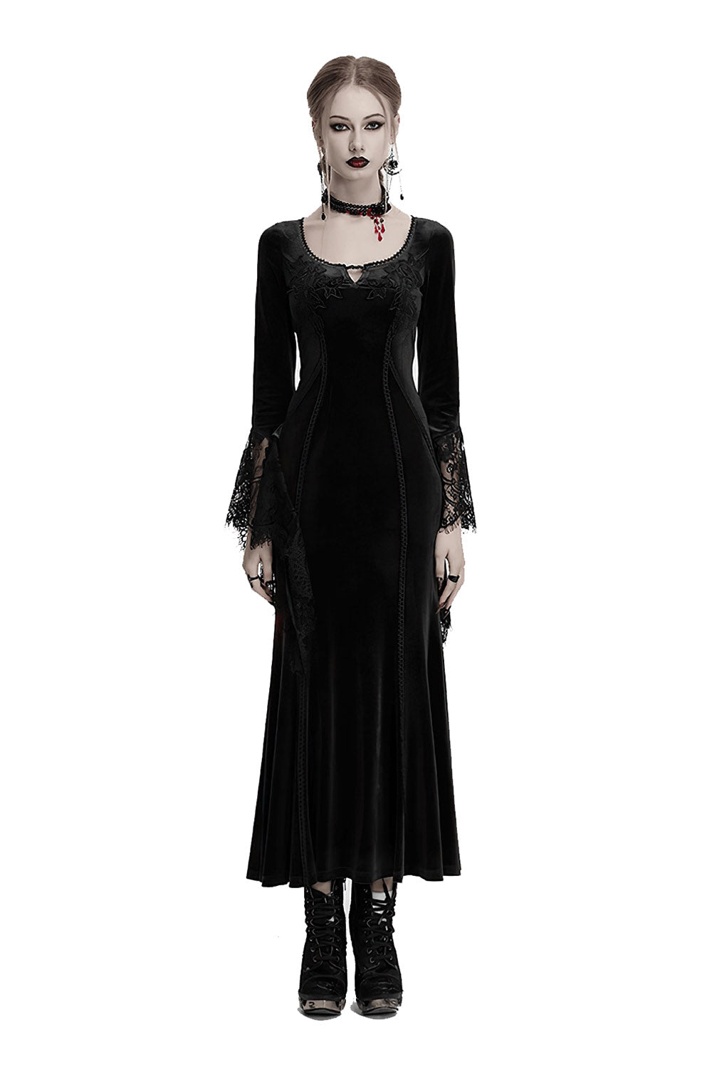 Bride of Night Embroidered Dress