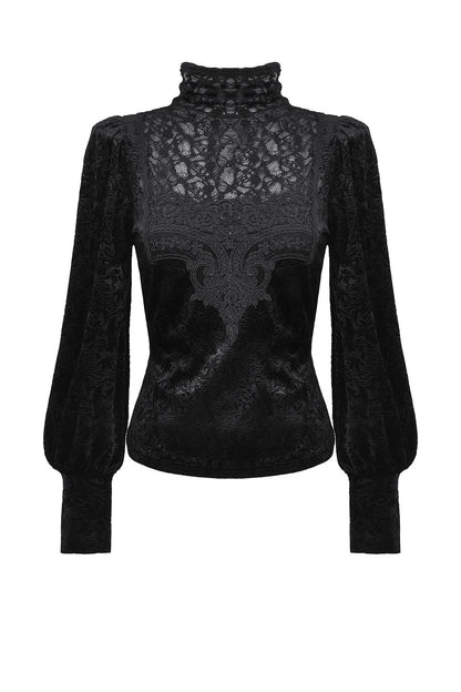 Blessed Be Victorian Goth Turtleneck Top